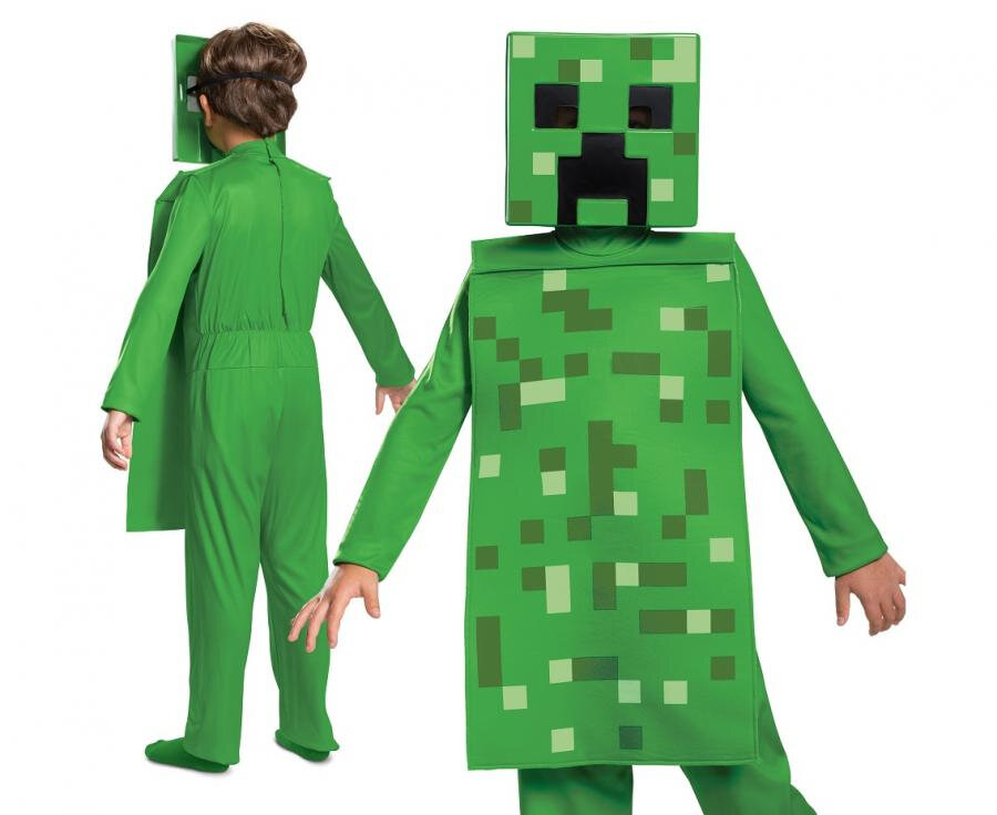 Dětský zelený kostým Minecraft - Pro věk 4-6 let