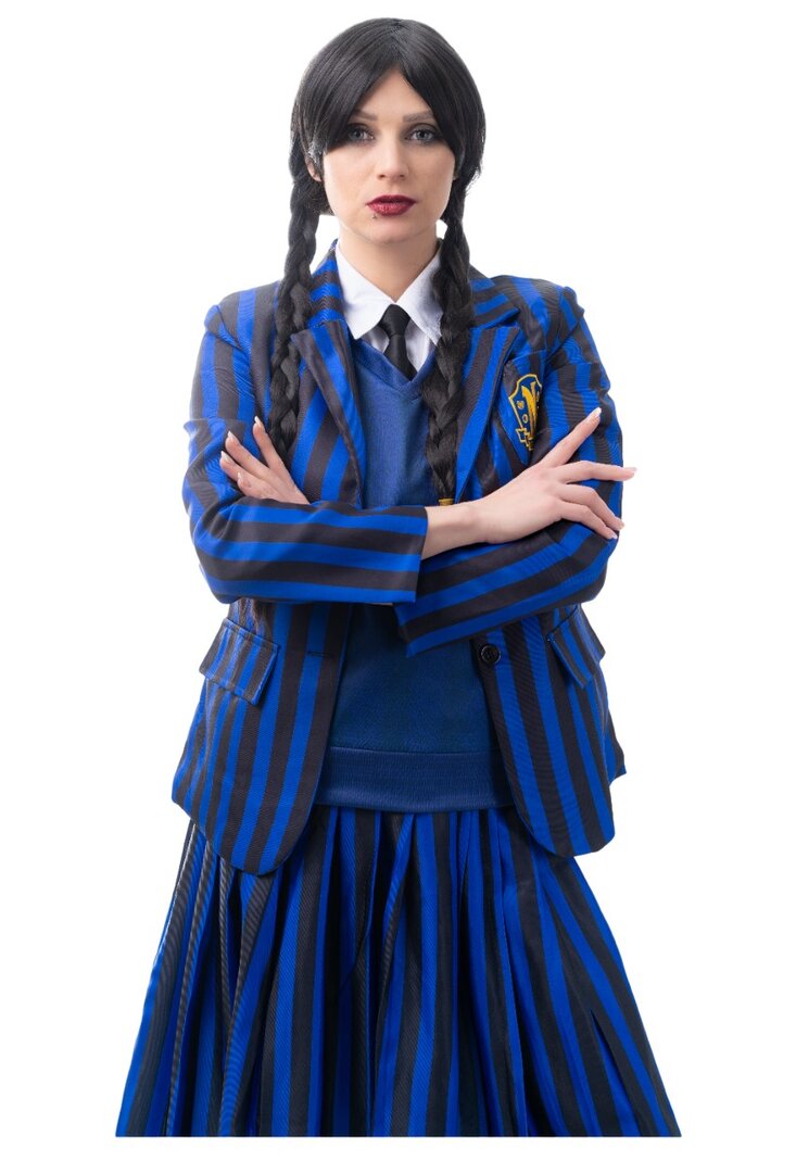 Dívčí uniforma Wednesday Addams, fialová - Pro věk 11-13 let
