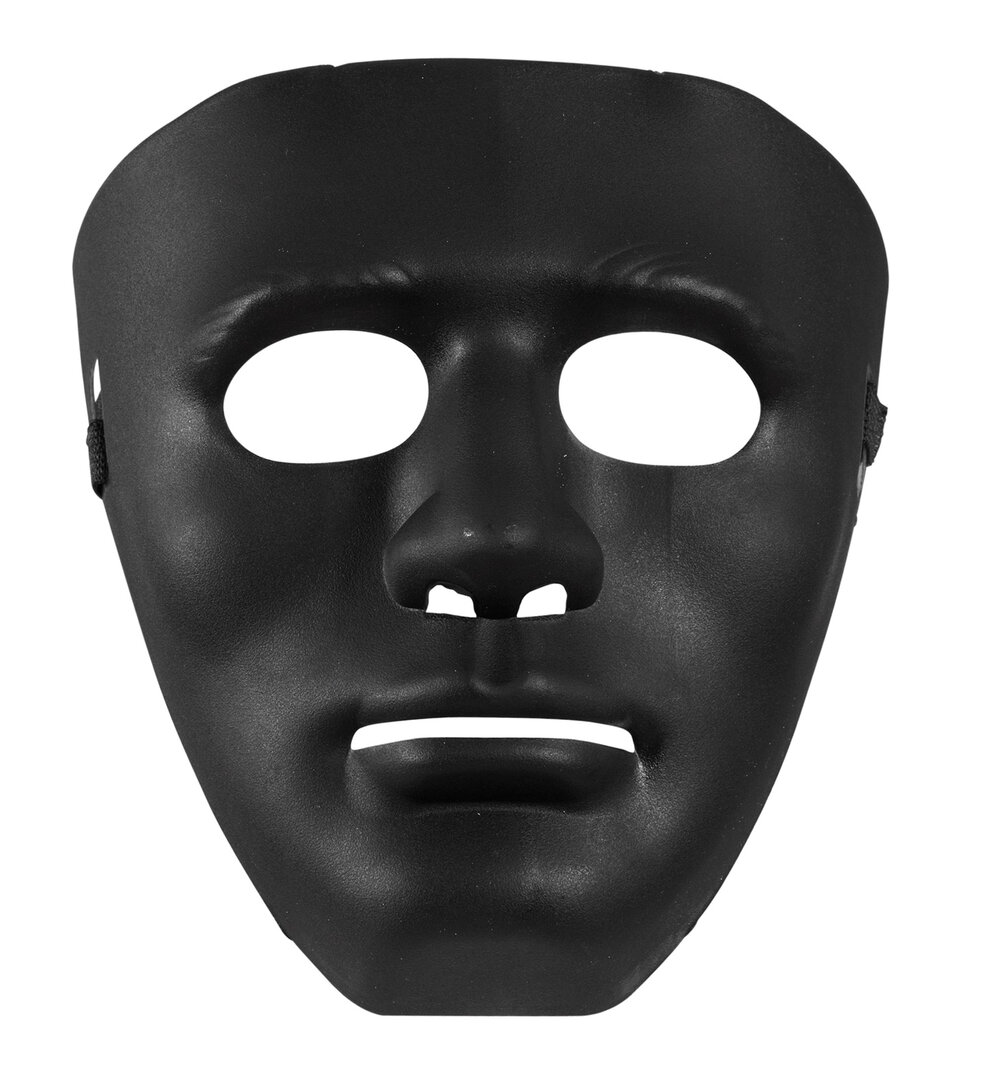 Anonymní maska (různé barvy) - Černá