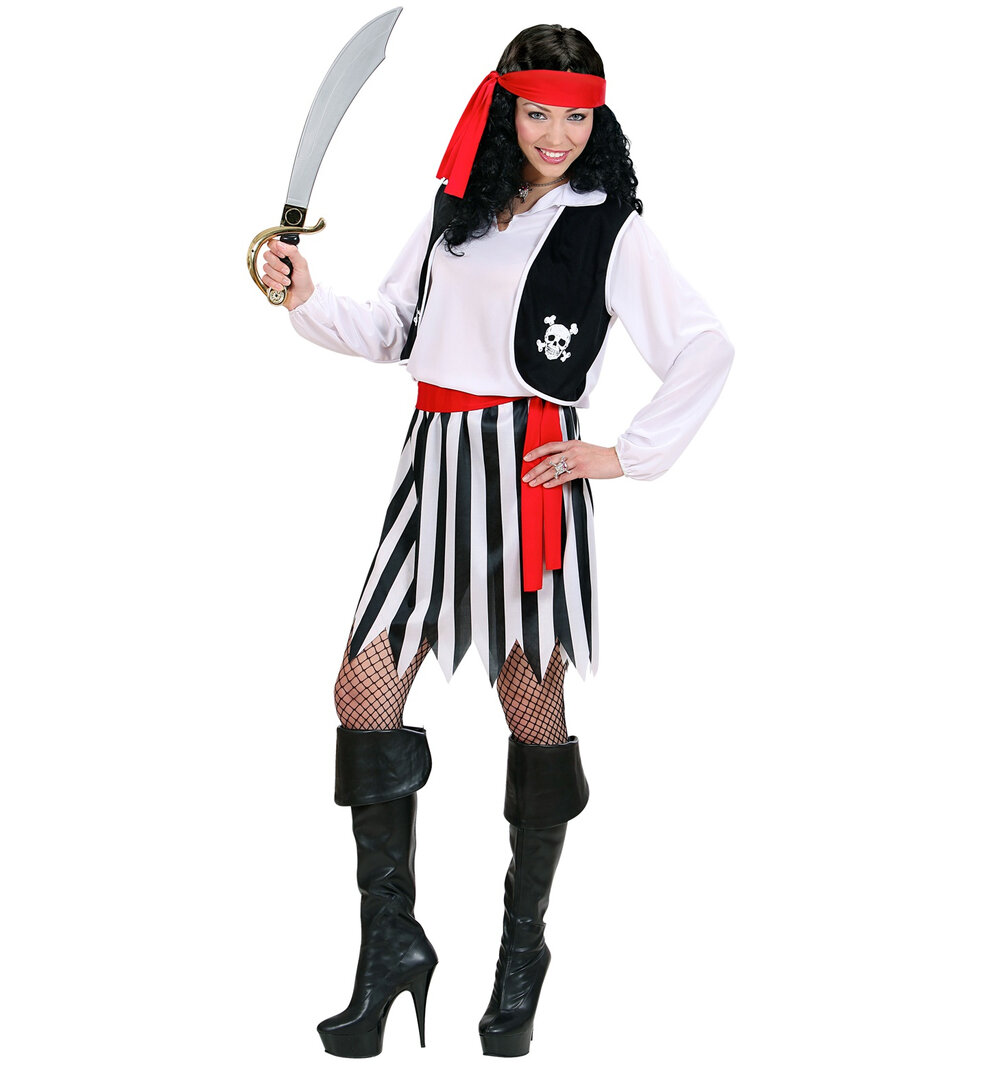 Dámský Kostým Pirátka se sukní - XL