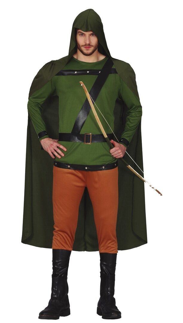 Pánský kostým Robin Hood s pláštěm - M
