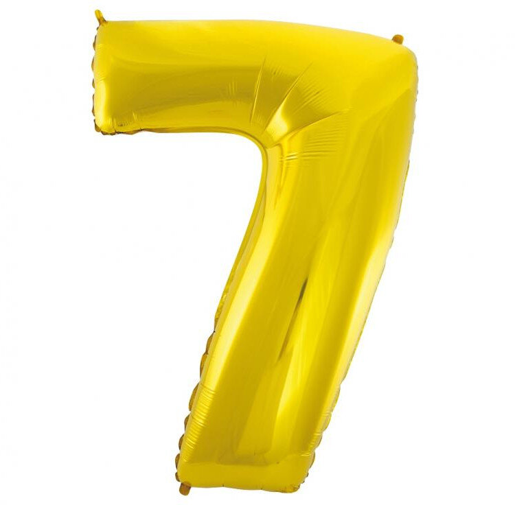 Fóliový balónek číslice 7 zlatý, 92 cm