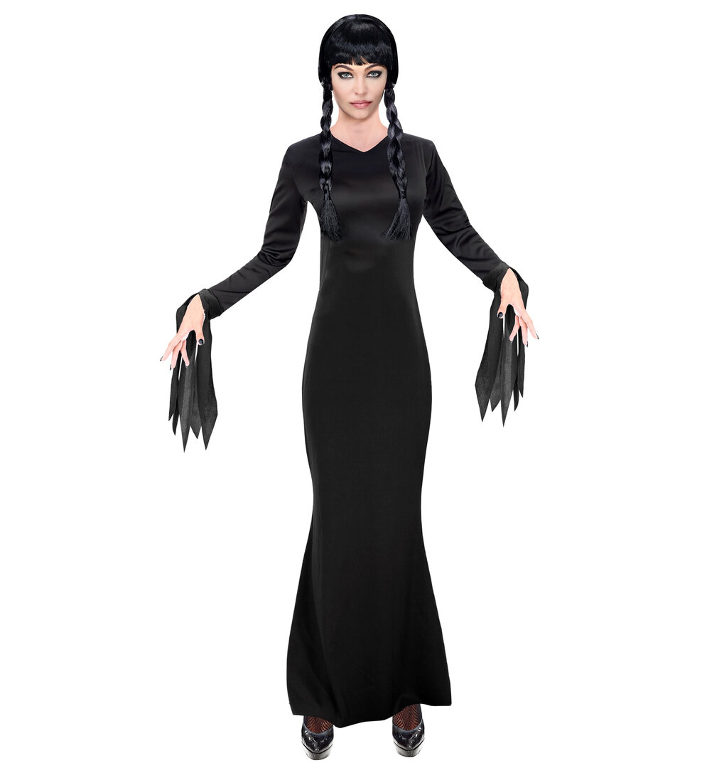 Dámské dlouhé šaty Wednesday Addams - M