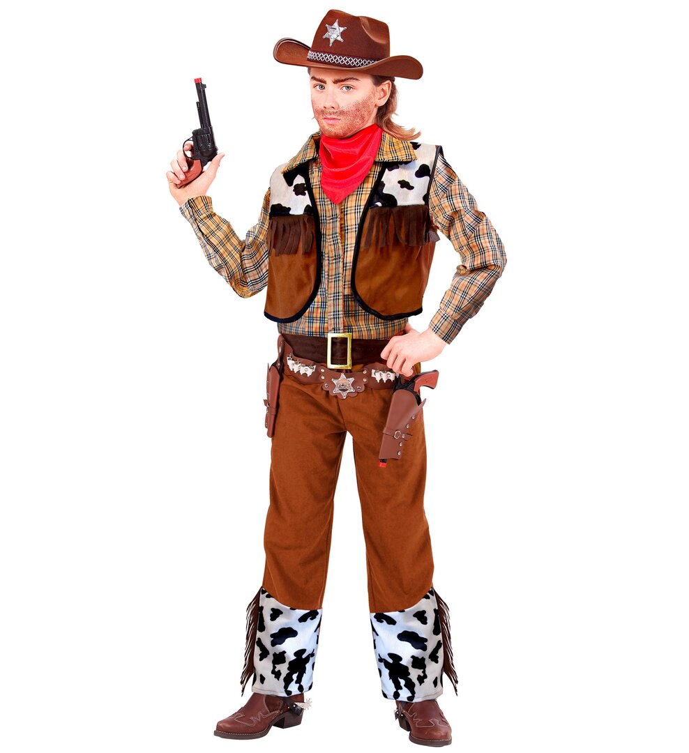 Chlapecký kostým Cowboy s košilí - Pro věk 11-13 let