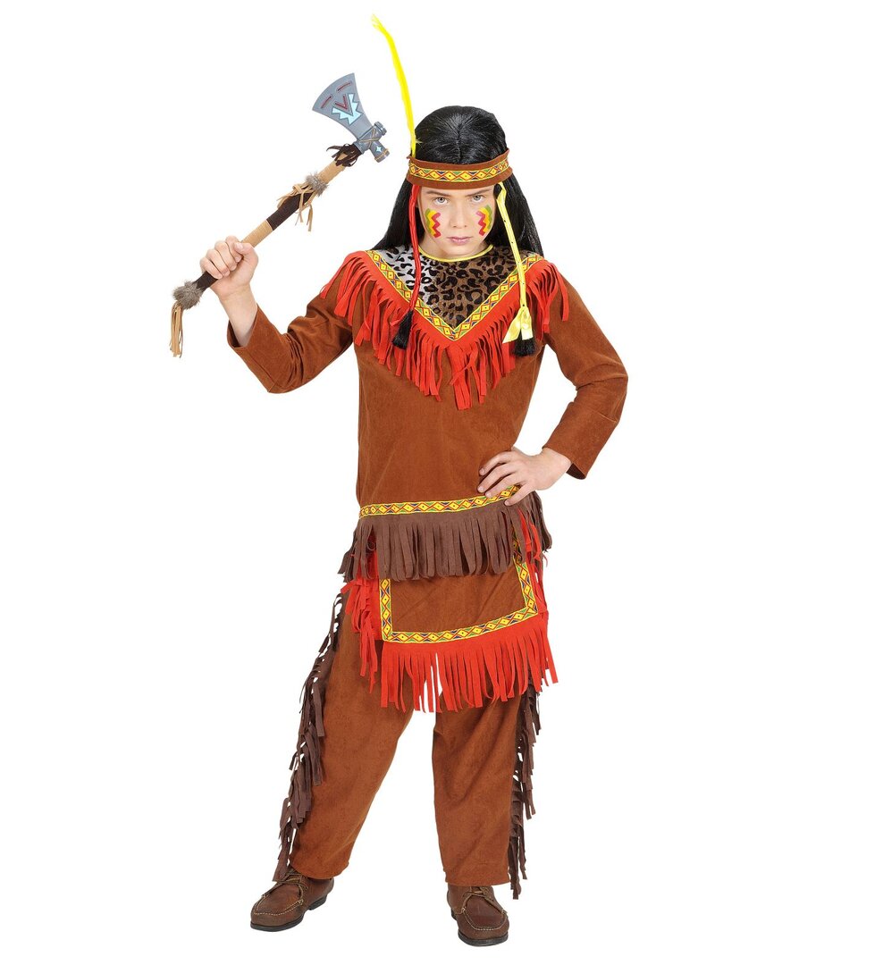 Chlapecký kostým indiána, hnědý - Pro věk 11-13 let