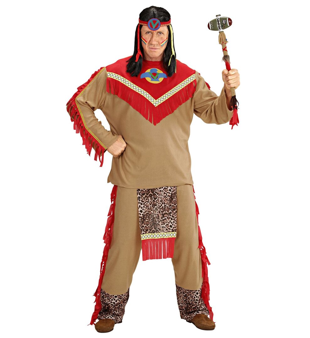Pánský indiánský kostým sedící býk - M