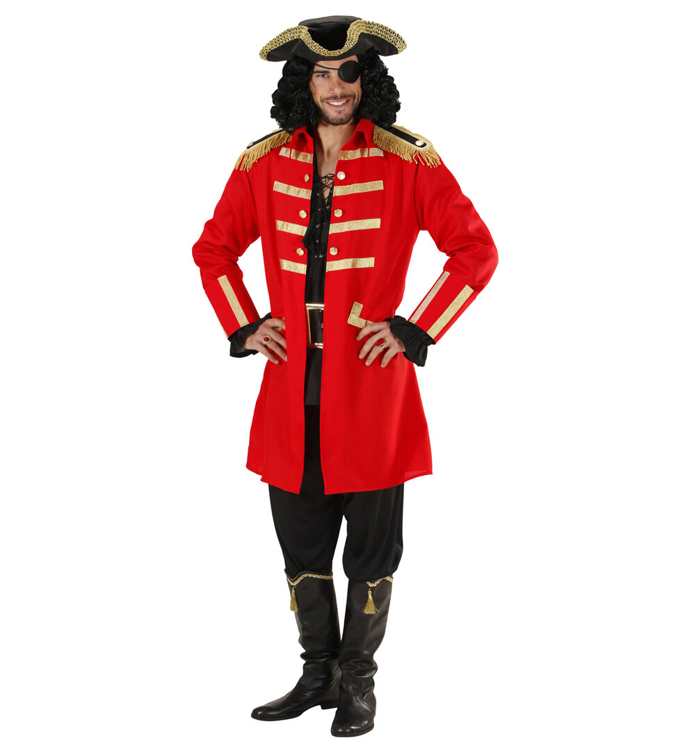 Pánský kostým pirátský kapitán (červený) - XL