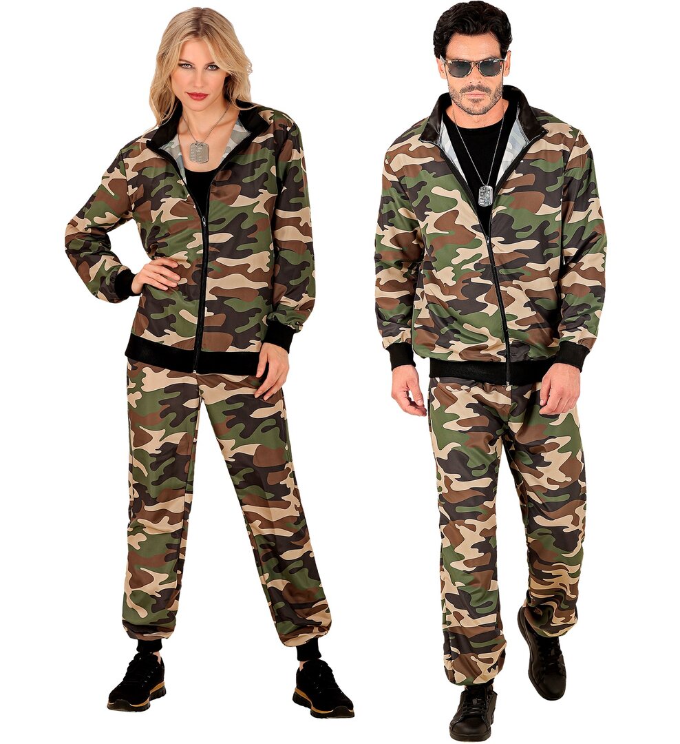 Unisex camouflage disco šusťákovka z 80. a 90. let - S