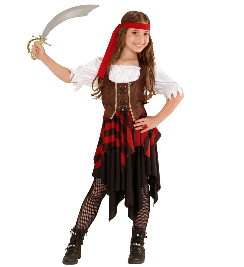 Dívčí pirátský kostým s korzetem - Pro věk 11-13 let