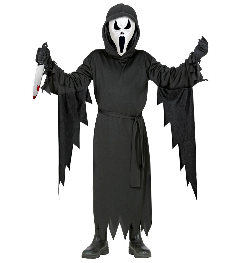 Dětský kostým vřískot s maskou, černý