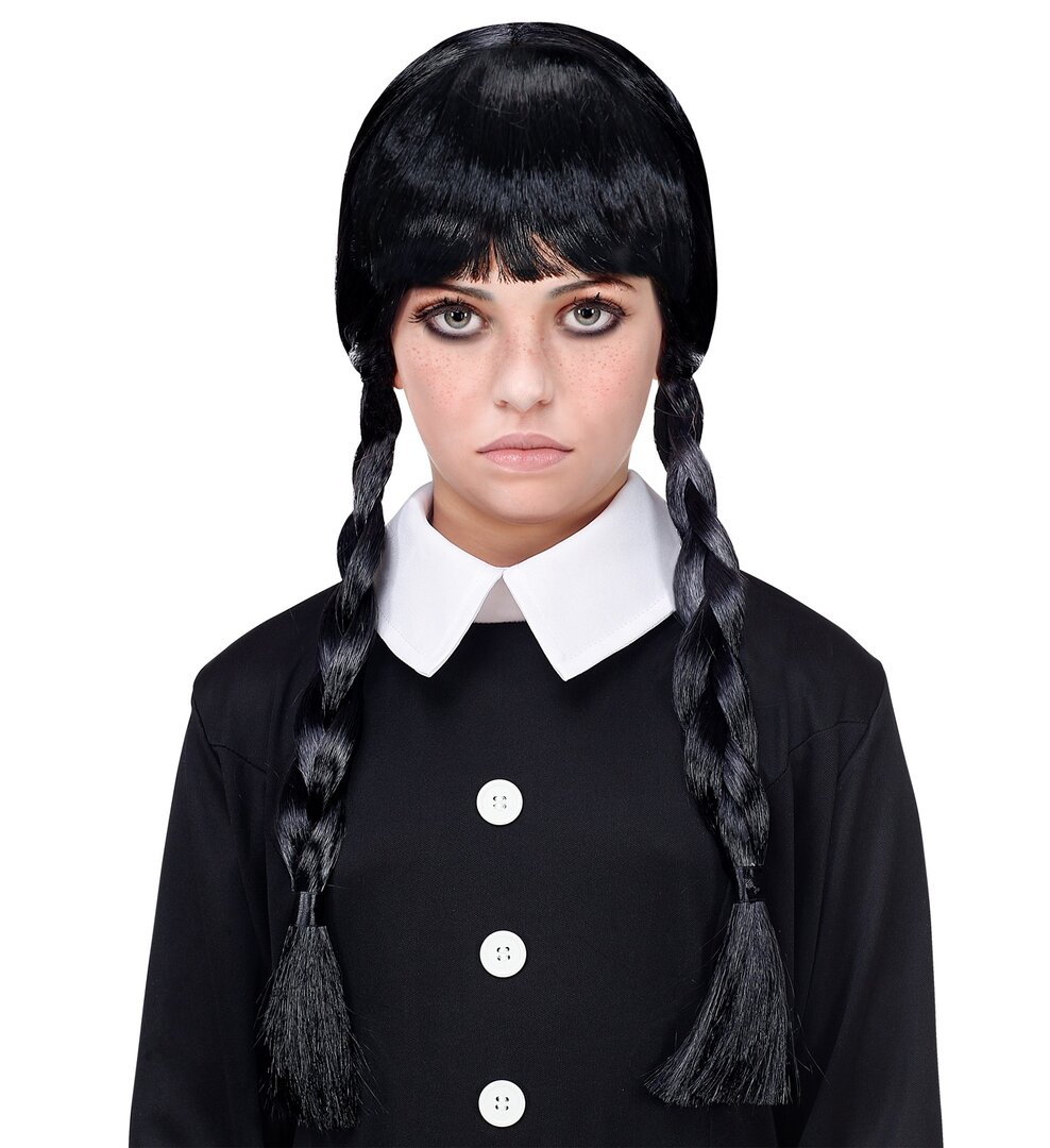 Dívčí paruka Wednesday Addams