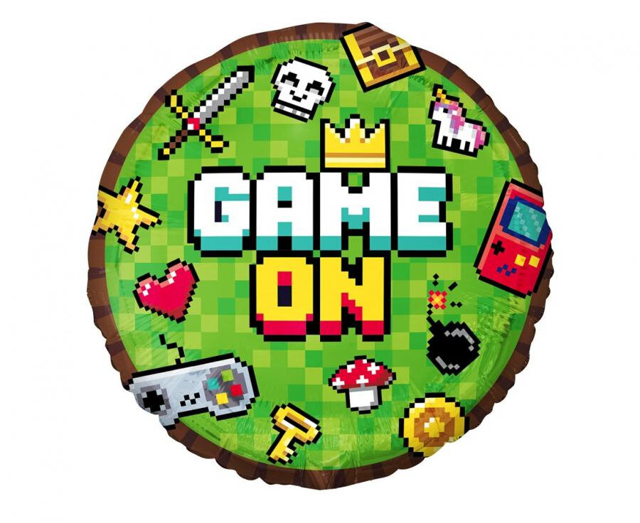 Foliový balónek s nápisem Game on, zelený