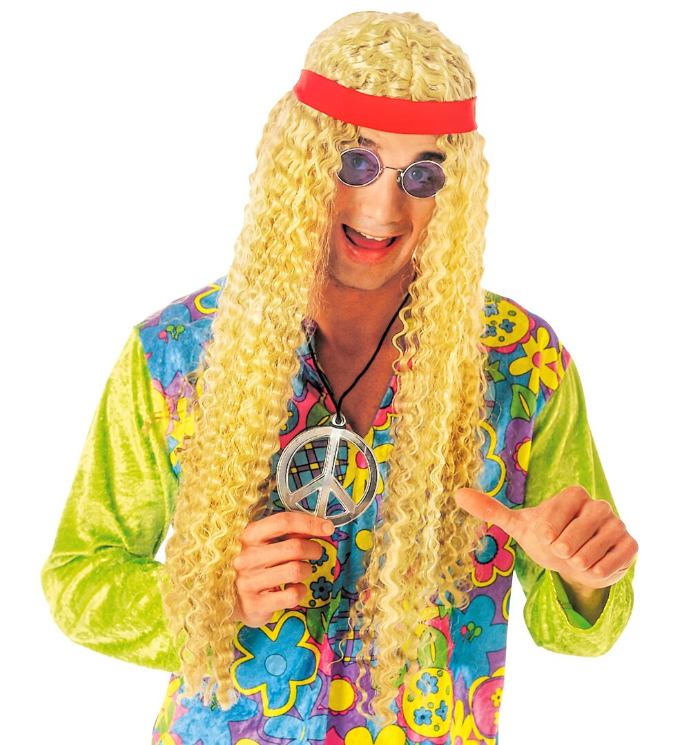 Dlouhá hippie paruka s šátkem
