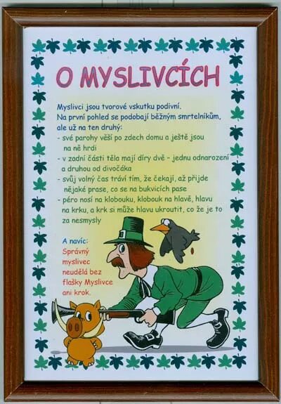 O myslivcích - Schéma