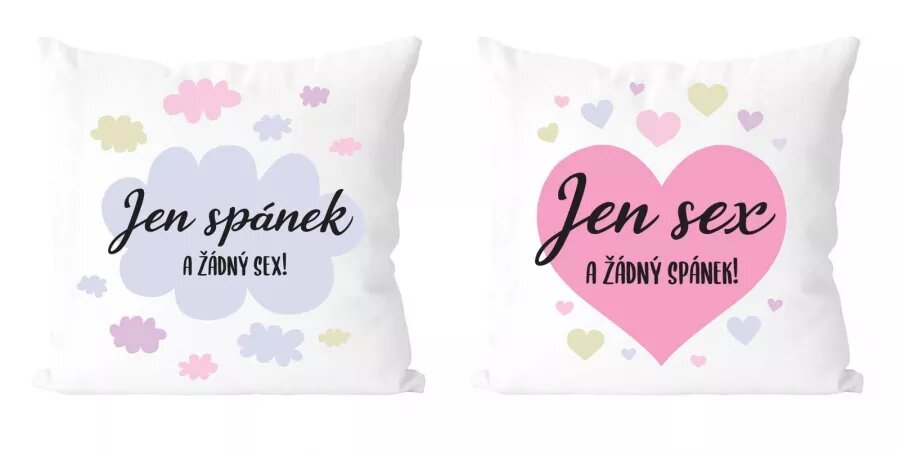 Jen spánek, jen sex - vtipný polštář
