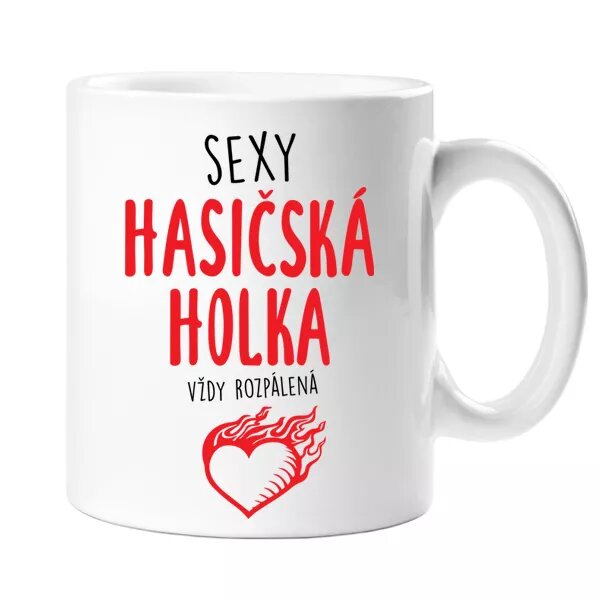 Sexy hasičská holka - hrnek