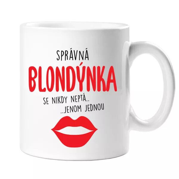 Správná blondýnka - hrnek 2 barvy