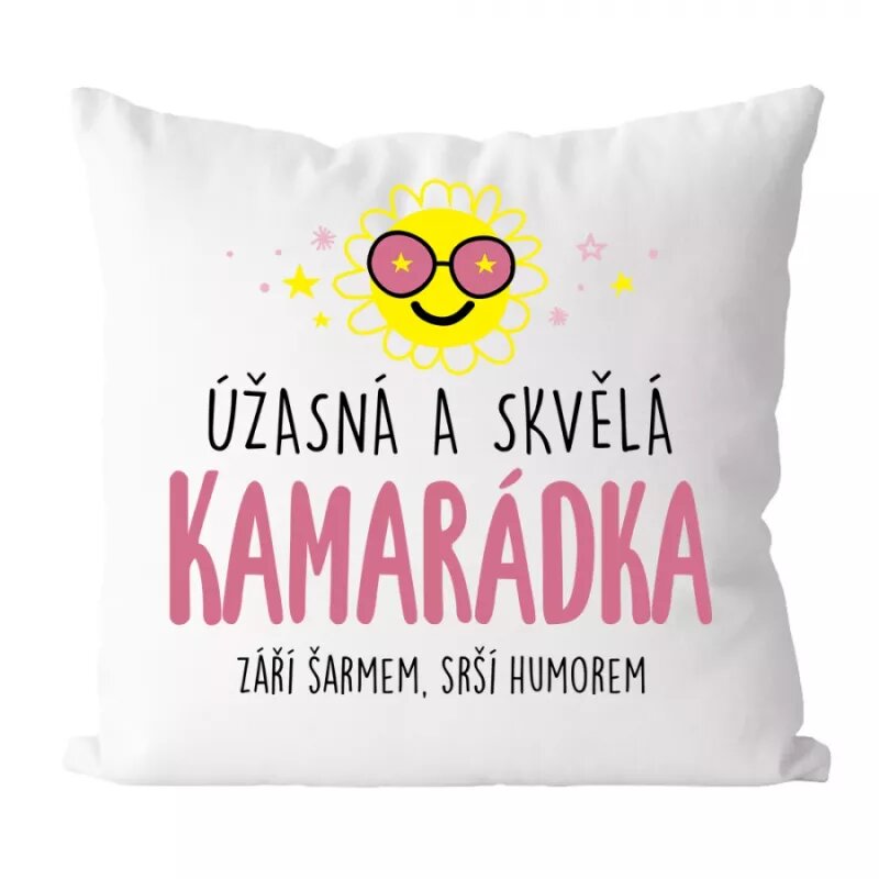 Úžasná a skvělá kamarádka - polštářek