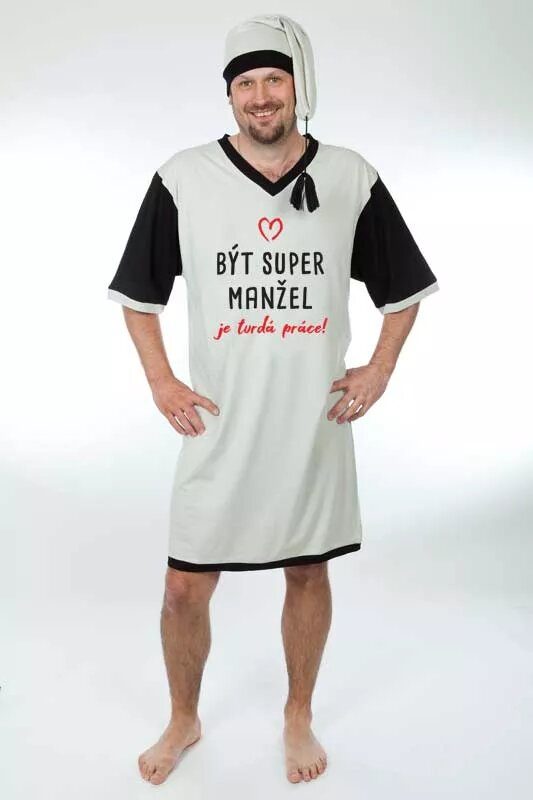 Být super manžel - Vtipná pánská noční košile Gentleman