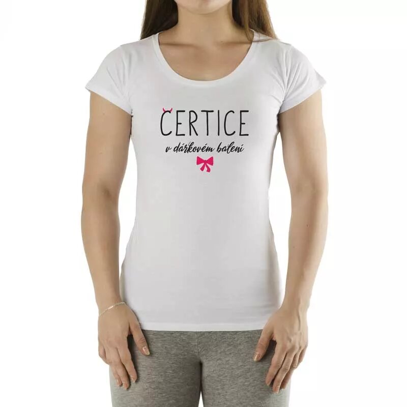 Čertice v dárkovém balení - Vtipné dámské tričko Candy