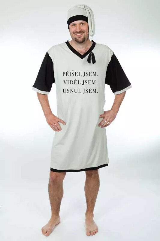 Přišel, jsem, viděl jsem - Vtipná pánská noční košile Gentleman