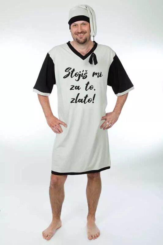 Stojíš mi za to - Vtipná pánská noční košile Gentleman