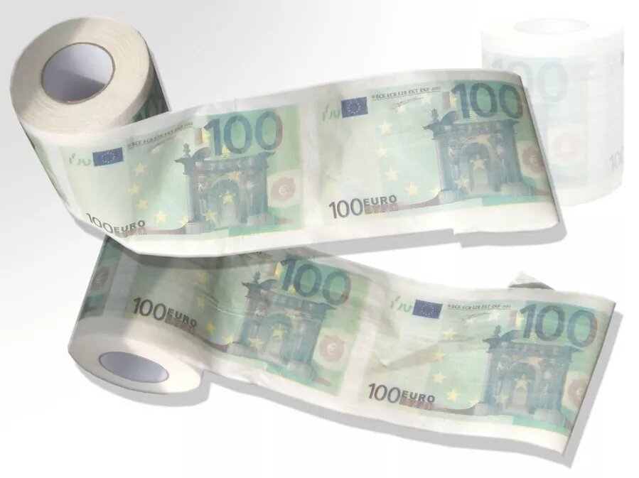 Toaletní papír 100 Euro