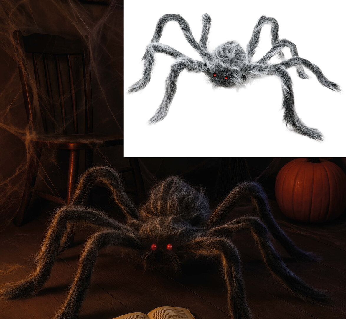 Šedý pavouk, 70 cm