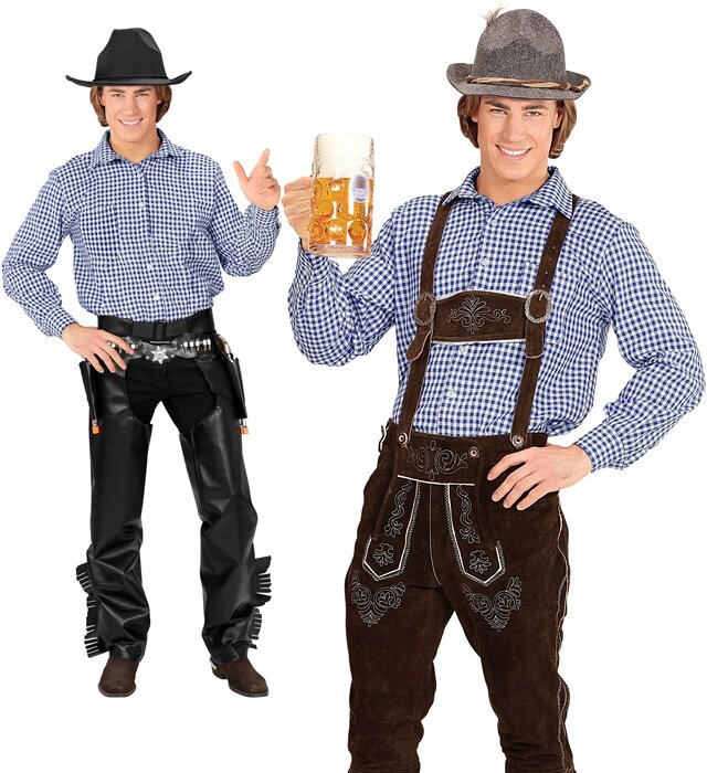 Pánská modrá kostkovaná košile