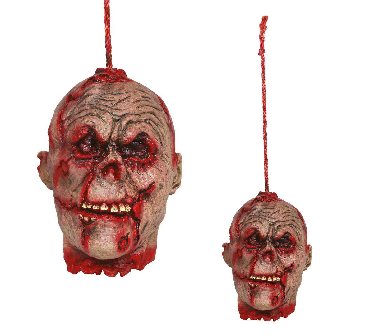 Krvavá zombie hlava, 28 cm