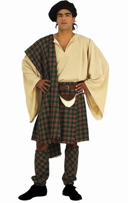 Pánský kostým skot (zelený kilt)