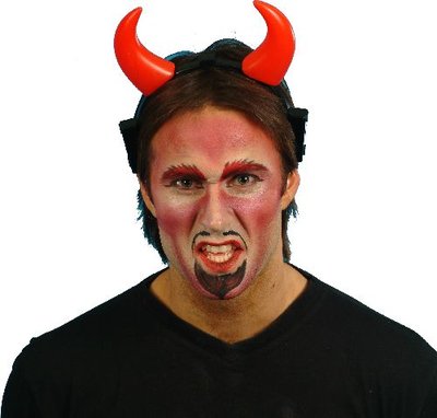 Svítící rohy pro čerta (čelenka)