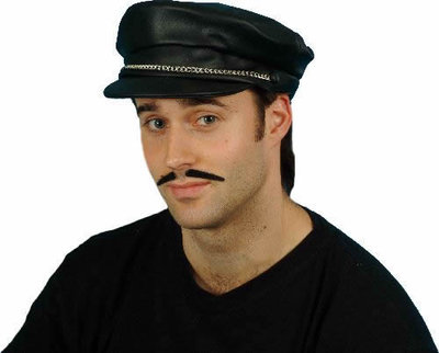 Čepice Biker černé PVC