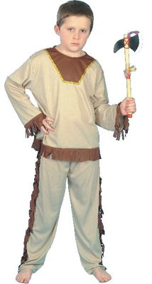Chlapecký kostým indián (světlý s dlouhým rukávem)