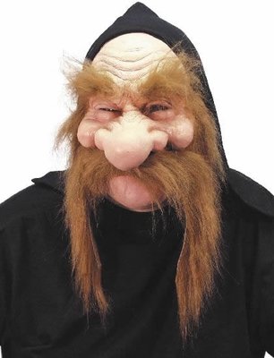 Maska trpaslík zlatokop s kapucí