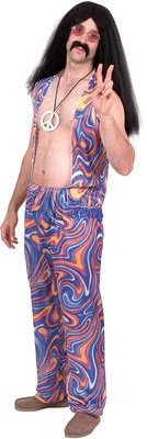 Pánský kostým hippiesák (modro-fialový)