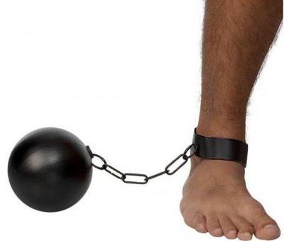 Koule s řetězem pro trestance