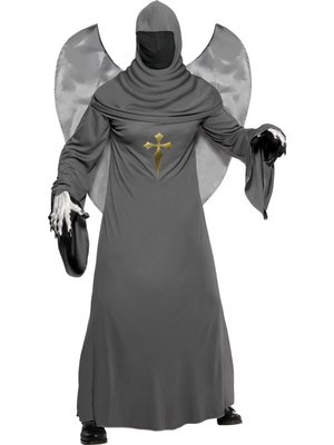 Pánský halloweenský kostým Anděl smrti (šedý)
