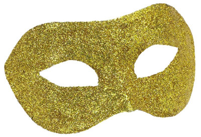 Škraboška Glitter Gino zlatá
