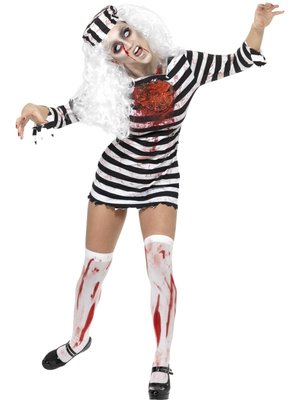 Dámský halloweenský kostým krvavá zombie vězenkyně