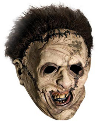 Halloweenská maska Leatherface s parukou