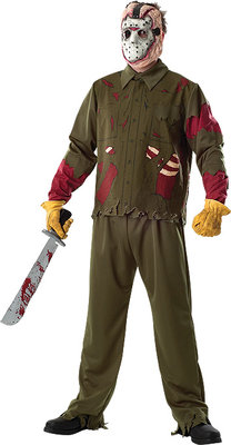 Halloweenská sada Jason deluxe pátek13 (maska, tričko, kalhoty)