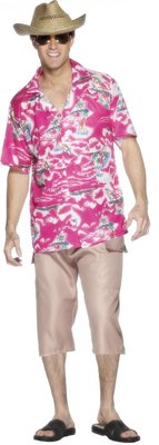Havajská košile růžová