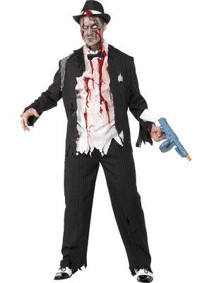 Pánský kostým k Halloweenu Zombie gangster