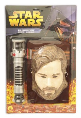 Sada Obi Wan Kenobi (plášť s kapucí, opasek, PVC maska, meč)