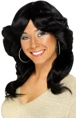 Dámská paruka natočená dlouhá 70-tá léta