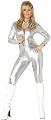 Dámský kostým Kočičí oblek stříbrný