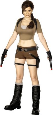 Dámský kostým Lara Croft (hnědý)