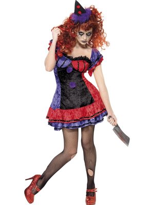 Dámský strašidelný Halloween kostým klaun