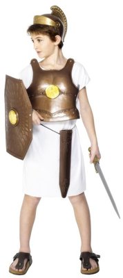 Dětská sada Římská zbroj (hrudní díl, štít, helma, meč)